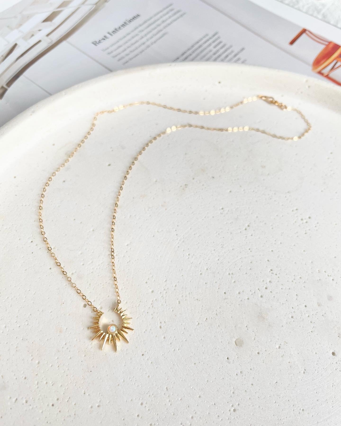 Ria Sunrise Gold Necklace